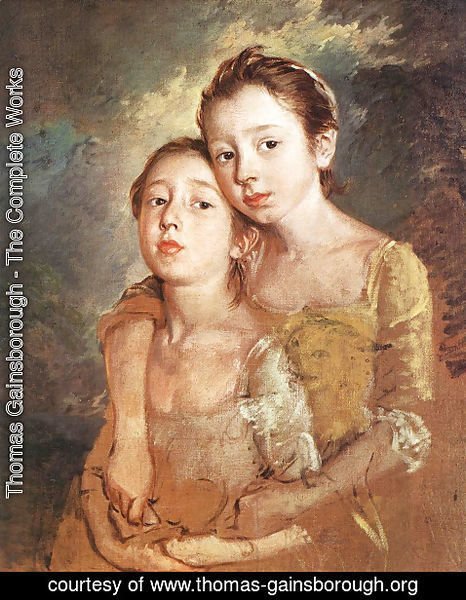 Thomas Gainsborough - Artist's daughters with a cat