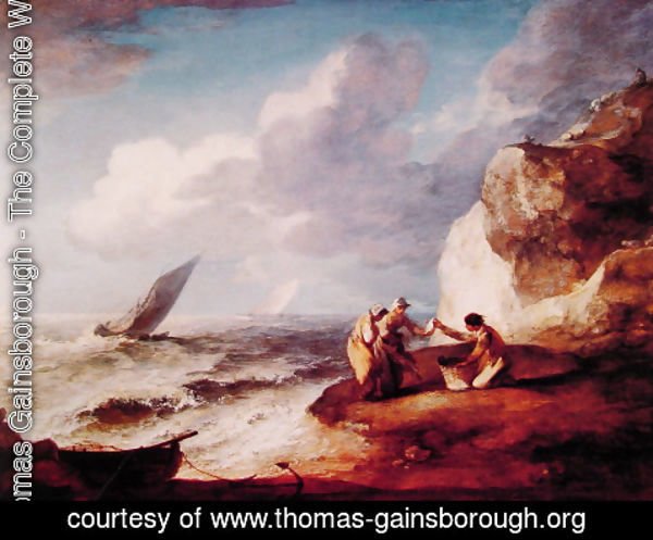 Thomas Gainsborough - A Rocky Coastal Scene