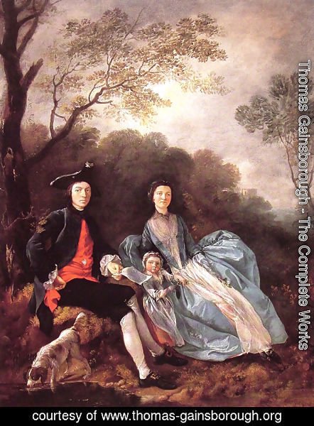 Thomas Gainsborough - Portrait of the Artist with his Wife and Daughter