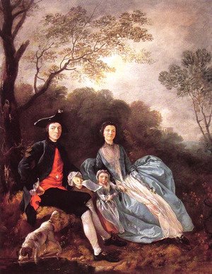 Thomas Gainsborough - Portrait of the Artist with his Wife and Daughter