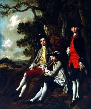 Thomas Gainsborough - Peter Darnell Muilman. Charles Crokatt and William Keable in a Landscape