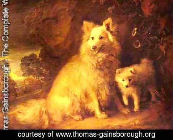 Thomas Gainsborough - Pomeranian Bitch and Puppy