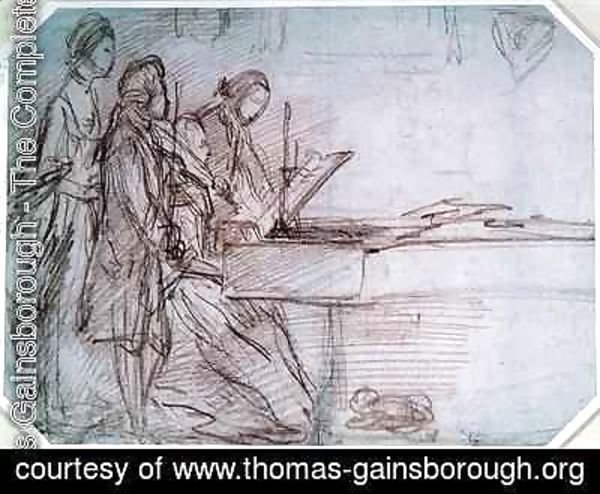 Thomas Gainsborough - Study for a Group Portrait of a Musical Party