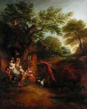 Thomas Gainsborough - Figures before a Cottage
