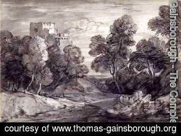 Thomas Gainsborough - Wooded Landscape with a Castle