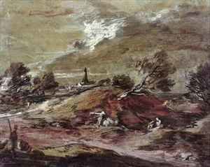 Thomas Gainsborough - Landscape Storm Effect