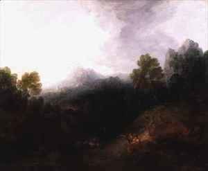 Thomas Gainsborough - A Mountain Valley with Rustic Figures