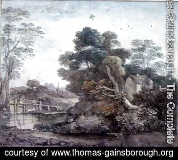 Thomas Gainsborough - Landscape with Cottage and Stream