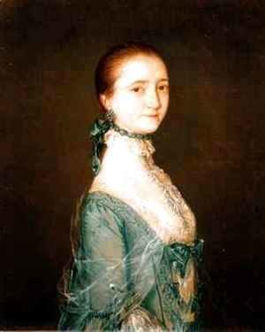 Thomas Gainsborough - Elizabeth wife of Richard Colville in a blue dress