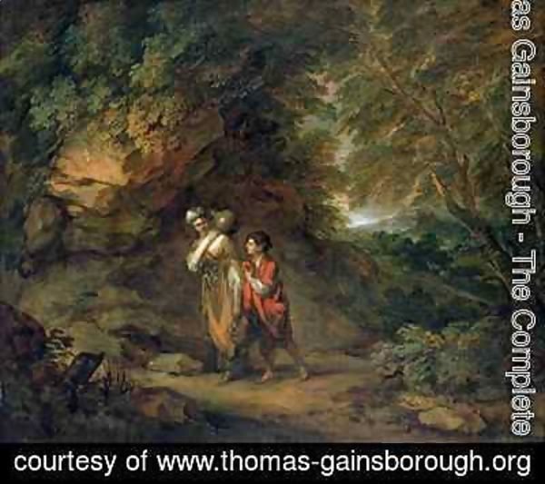Thomas Gainsborough - Rocky landscape with Hagar and Ishmael