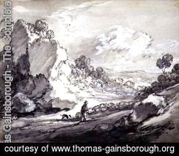 Thomas Gainsborough - A Shepherd and his Flock