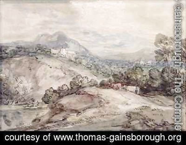 Thomas Gainsborough - A Hilly Landscape