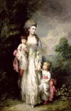 Thomas Gainsborough - Mrs Moody and two of her children