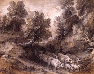 Thomas Gainsborough - Wooded Landscape with Cattle and Goats