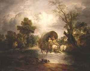 Thomas Gainsborough - A Country Cart crossing a Ford
