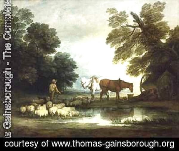 Thomas Gainsborough - Shepherd by a Stream