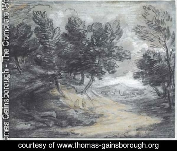Thomas Gainsborough - A track through a wooded landscape