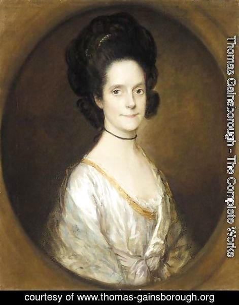 Thomas Gainsborough - Portrait Of Elizabeth Ives, Mrs Thomas Butcher