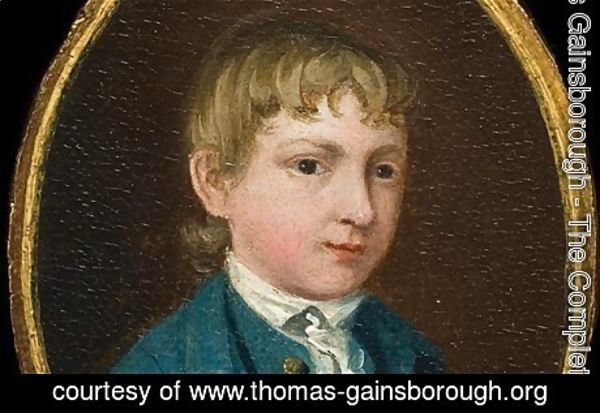 Thomas Gainsborough - The miniature portrait of a young boy (supposed self-portrait)