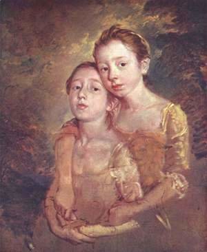 Thomas Gainsborough - The Artist's Daughters with a Cat 1759-61