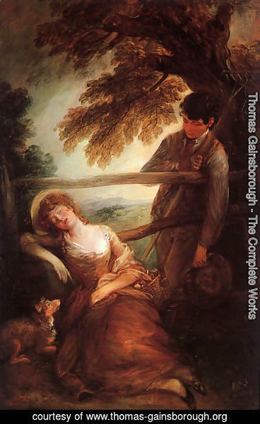 Haymaker and Sleeping Girl  (Mushroom Girl)  1785