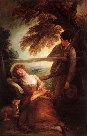 Haymaker and Sleeping Girl  (Mushroom Girl)  1785