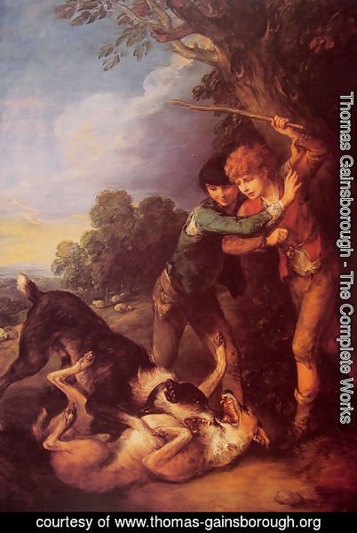 Thomas Gainsborough - Shepherd Boys with Dogs Fighting