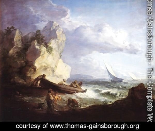 Thomas Gainsborough - Seashore With Fishermen