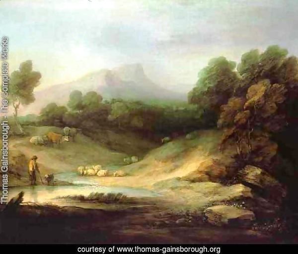 Mountain Landscape with Shepherd