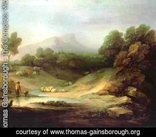 Thomas Gainsborough - Mountain Landscape with Shepherd
