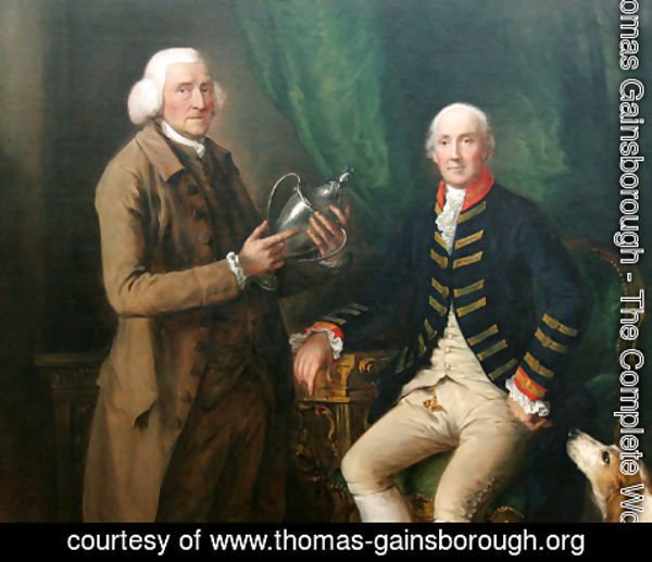 Thomas Gainsborough - William Anne Hollis, Fourth Earl of Essex, Presenting a Cup to Thomas Clutterbuck of Watford