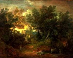 Thomas Gainsborough - Woody Landscape with Building