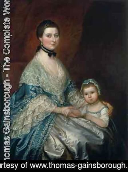 Thomas Gainsborough - Mrs Bedingfield and her Daughter