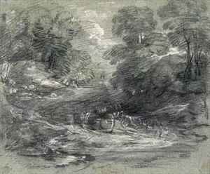 Thomas Gainsborough - Landscape with Farm Cart on a Winding Track between Trees