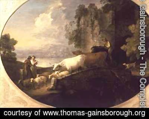 Thomas Gainsborough - Cattle crossing a bridge