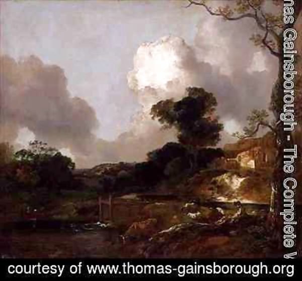 Thomas Gainsborough - Landscape with Stream and Weir