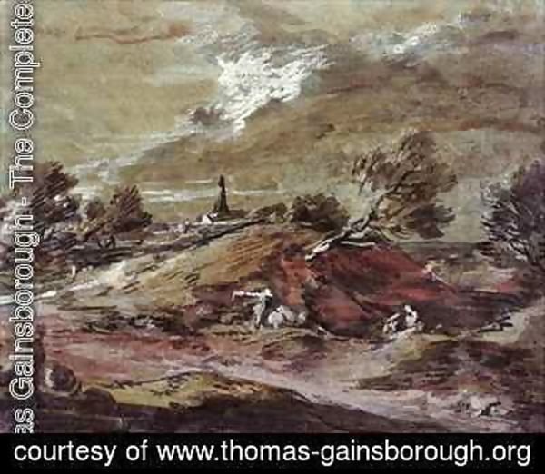 Thomas Gainsborough - Landscape Storm Effect
