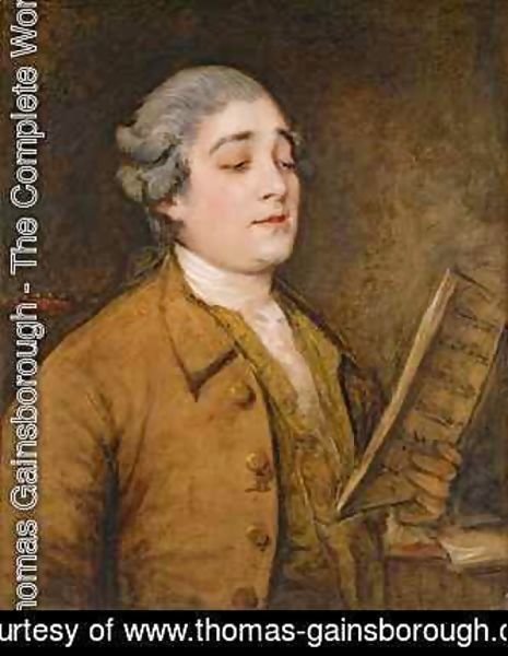 Thomas Gainsborough - Portrait of Giusto Ferdinando Tenducci castrato singer and composer