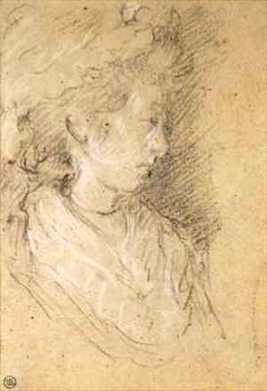 Thomas Gainsborough - Study of a woman in a Mob Cap