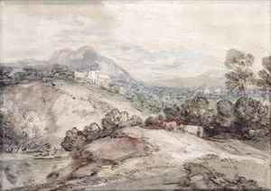 Thomas Gainsborough - A Hilly Landscape
