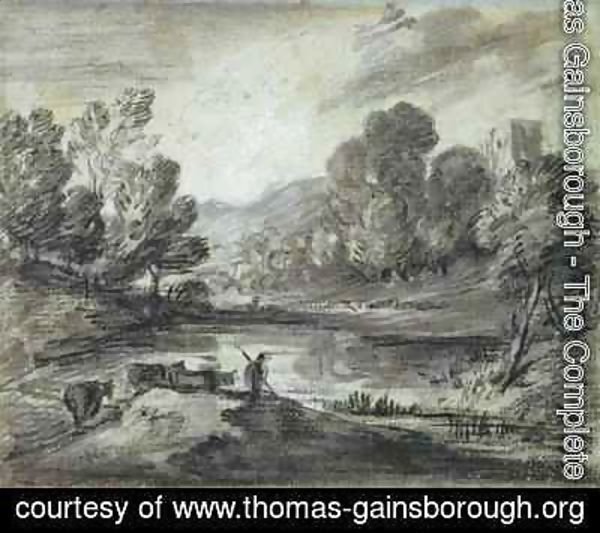 Thomas Gainsborough - A hilly landscape 2