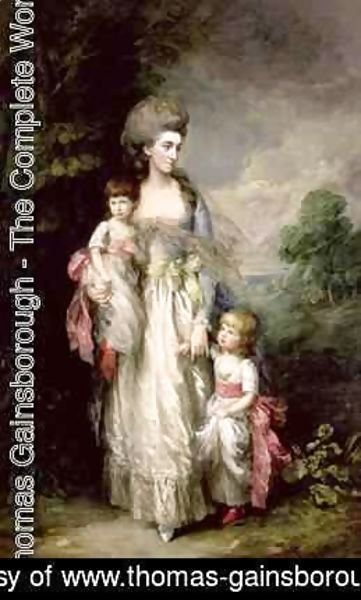 Thomas Gainsborough - Mrs Moody and two of her children