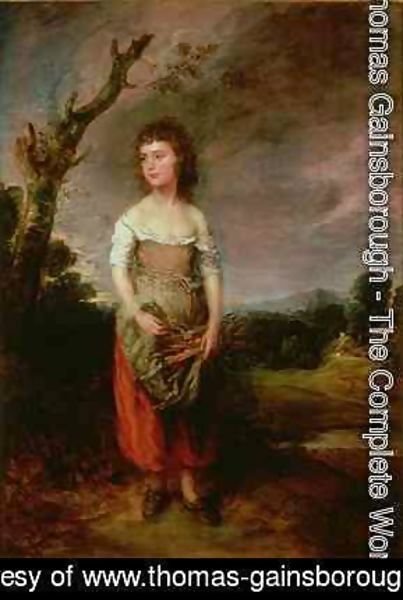 Thomas Gainsborough - A Peasant Girl Gathering Faggots in a Wood