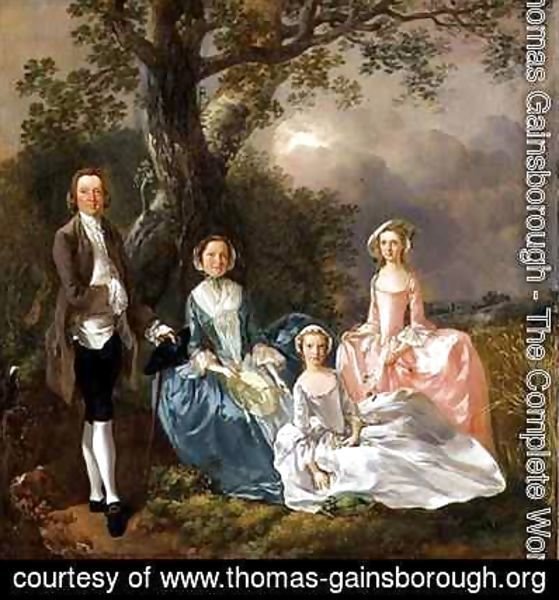 Thomas Gainsborough - Mr and Mrs John Gravenor and their Daughters Elizabeth and Ann
