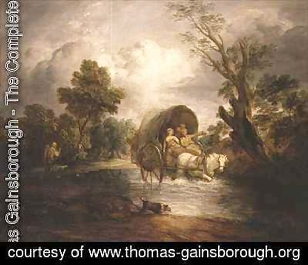 Thomas Gainsborough - A Country Cart crossing a Ford