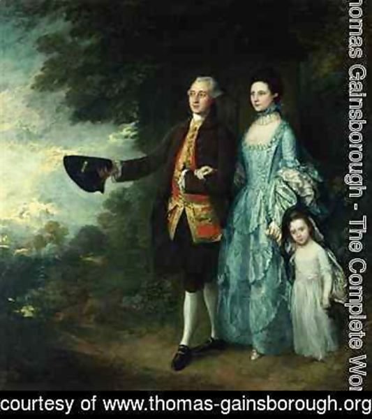 Thomas Gainsborough - Mr and Mrs George Byam and their eldest daughter Selina