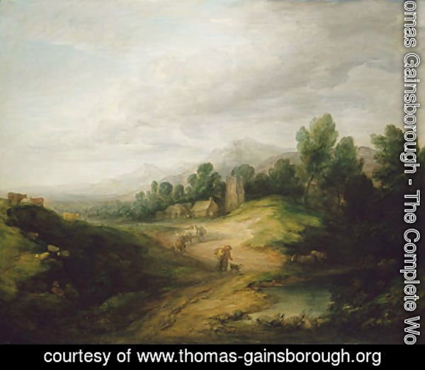 Thomas Gainsborough - Wooded Upland Landscape probably 1783