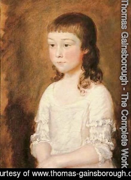 Thomas Gainsborough - Portrait of a young girl, traditionally identified as Mary Gainsborough