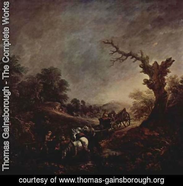 Thomas Gainsborough - Sunset, drinking horses