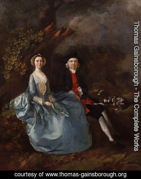 Thomas Gainsborough - Portrait of Sarah Kirby (nee Bull) and John Joshua Kirby